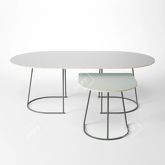 Muuto Airy Tables Set: Modern and Versatile 3D model image 1