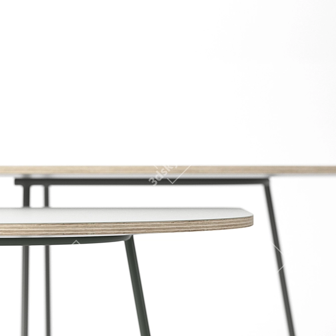 Muuto Airy Tables Set: Modern and Versatile 3D model image 2