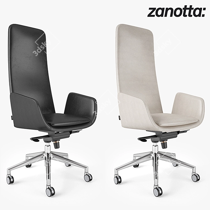 Zanotta Lord Chair: Modern Comfort at Its Best! 3D model image 1