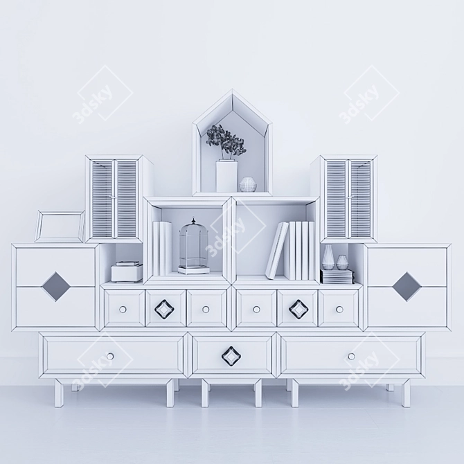 Modular Chest of Drawers: Versatile Storage Solution 3D model image 3