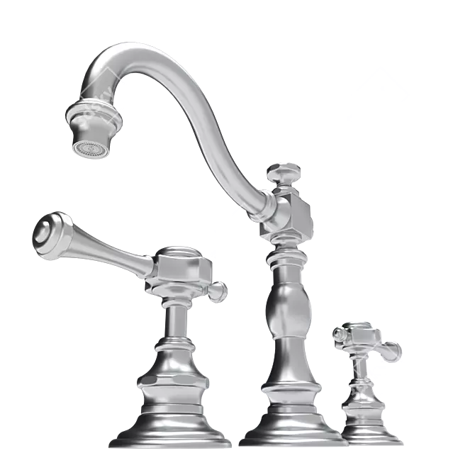 Elegant Julia Deck-Mounted Faucet 3D model image 2