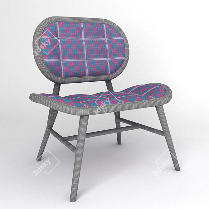 Ultimate Comfort Lounge Chair Cushion 3D model image 3