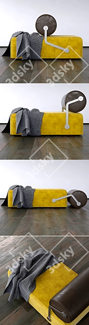 Versatile Folding Couch Papiz: Comfort and Style 3D model image 2