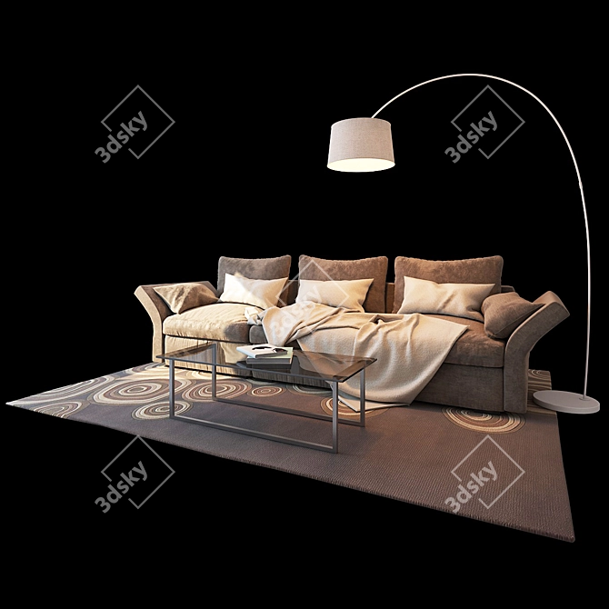 Luxury Lacio Sofa by ZlataMebel 3D model image 2