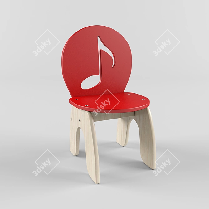 Imperial Kids' Act Hall Stool 3D model image 1