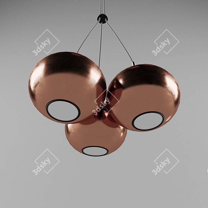 Nowodvorski Lipari Copper Pendant 3D model image 1