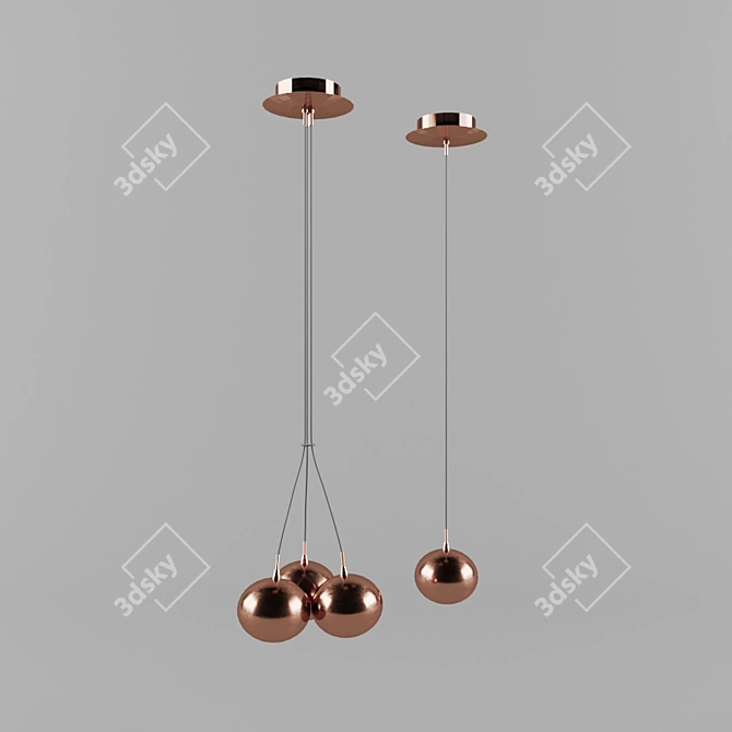 Nowodvorski Lipari Copper Pendant 3D model image 2