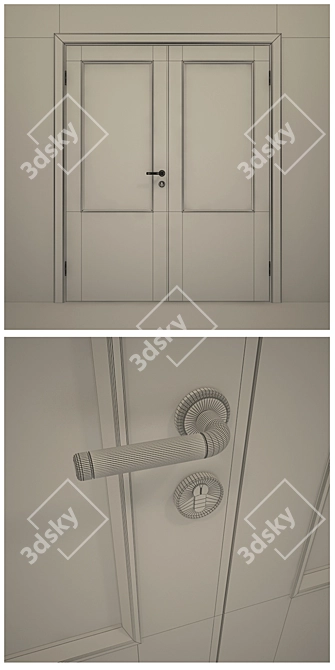 Economical Set of Standard Size Doors 3D model image 3