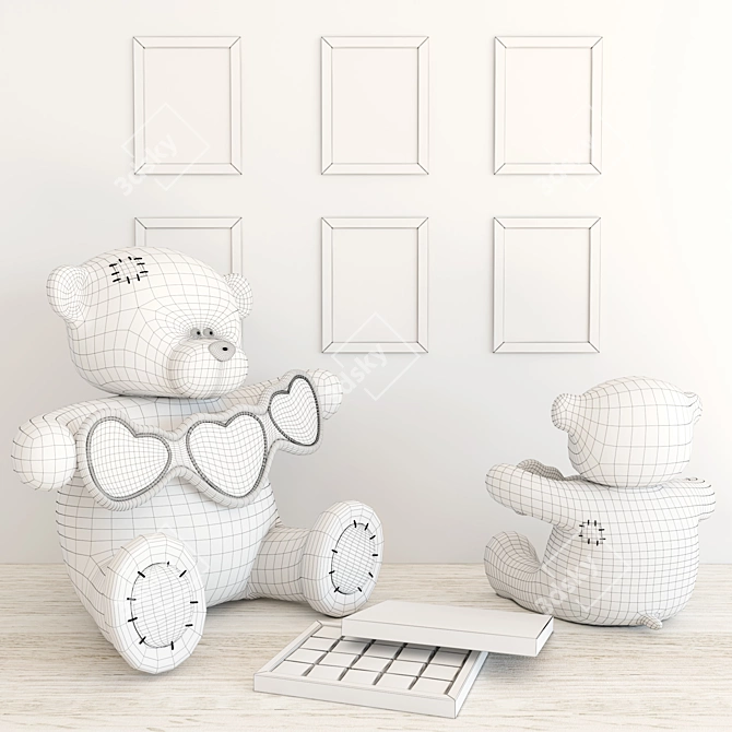 Teddy Love Gift Set 3D model image 3