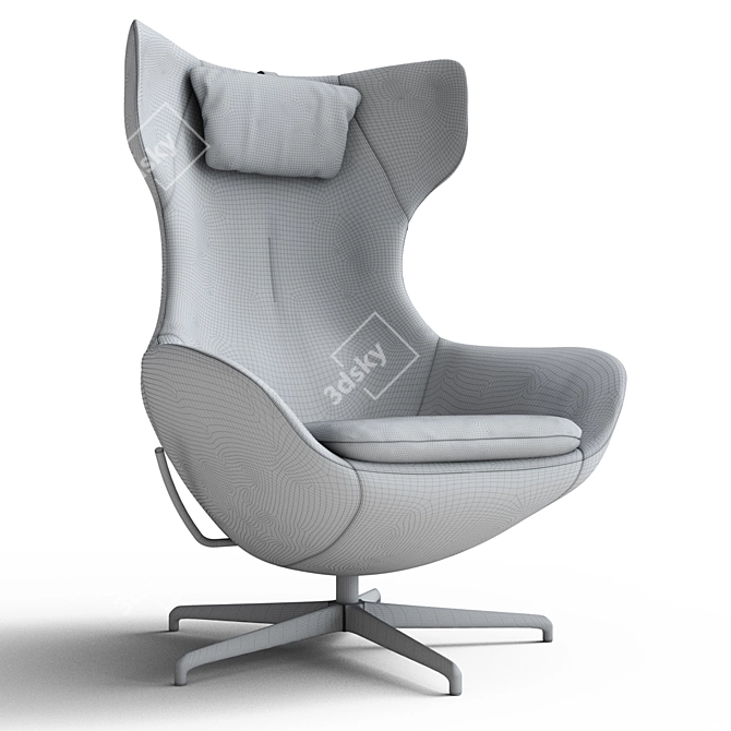 Luxurious Leolux Caruzzo Lounge Chair 3D model image 3