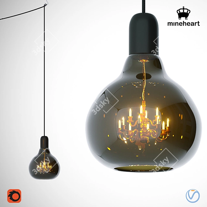 Ethereal Ghost Pendant Lamp 3D model image 1