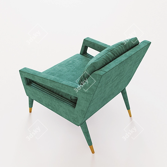 Cozy Charm: Munna CHANTAL Armchair 3D model image 2