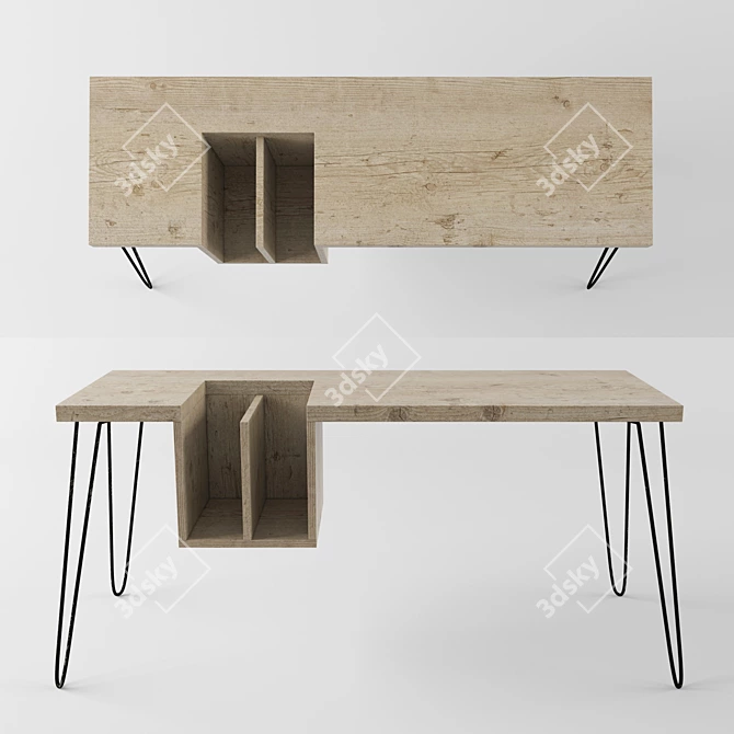 Elevate Your Space: One-High Table 3D model image 2