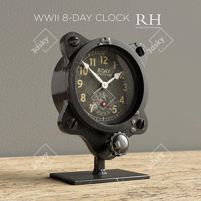 WWII 8-Day Clock: Authentic
Restoration Hardware 3D model image 1