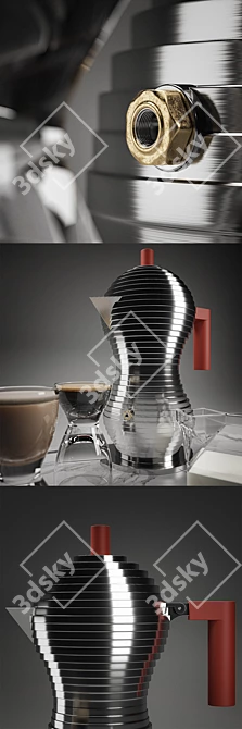 Alessi Pulcina Espresso Set: Stylish Coffee Experience 3D model image 2