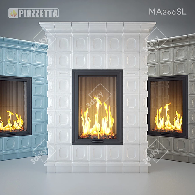 Piazzetta MA266SL Tiled Stove 3D model image 1