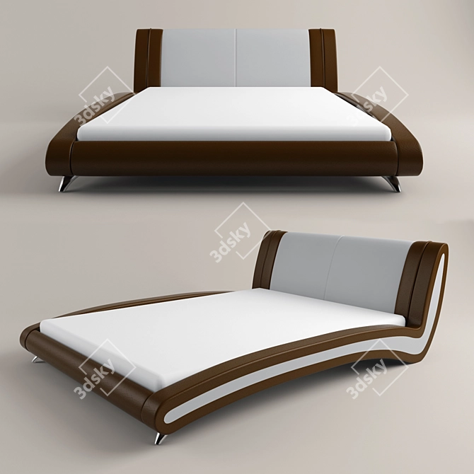 Elegant Dream Bed 3D model image 1