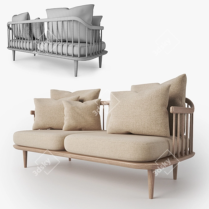 Modern and Chic Fly Sofa SC1 3D model image 1