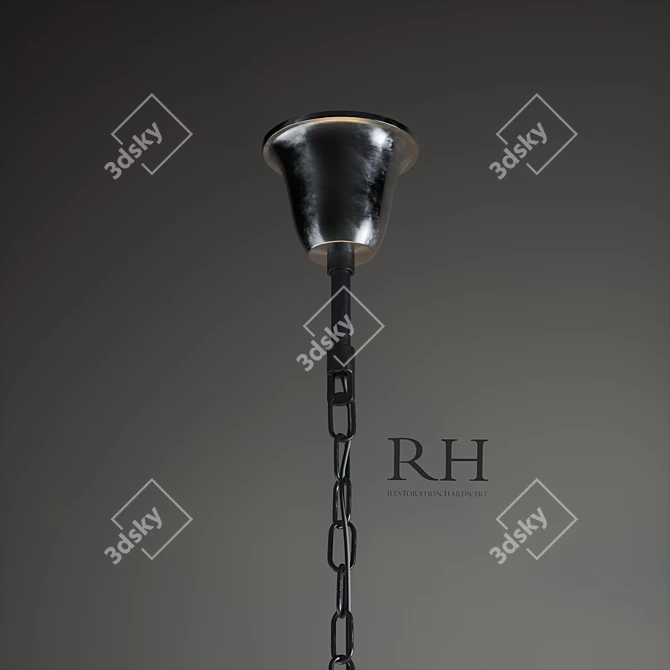 Vintage Essex Crystal Rod Chandelier 3D model image 2