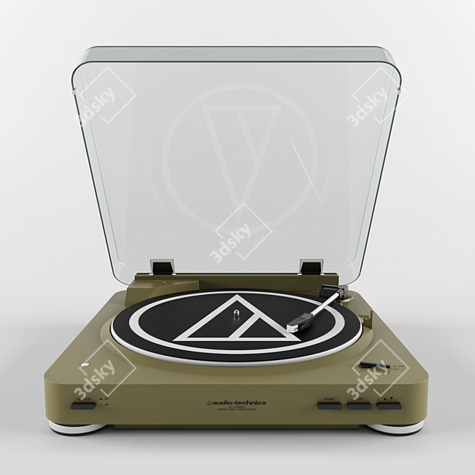 Wireless Belt-Drive Stereo Turntable 3D model image 1