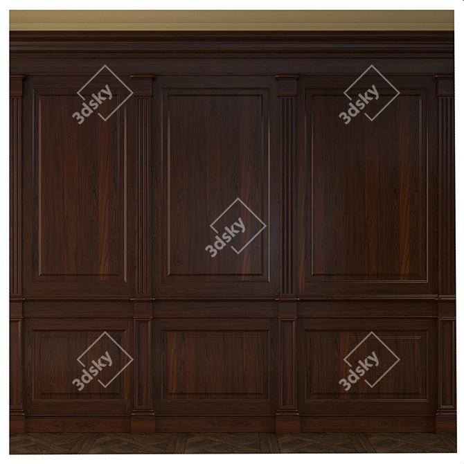 Wooden Panels Collection 3D model image 1