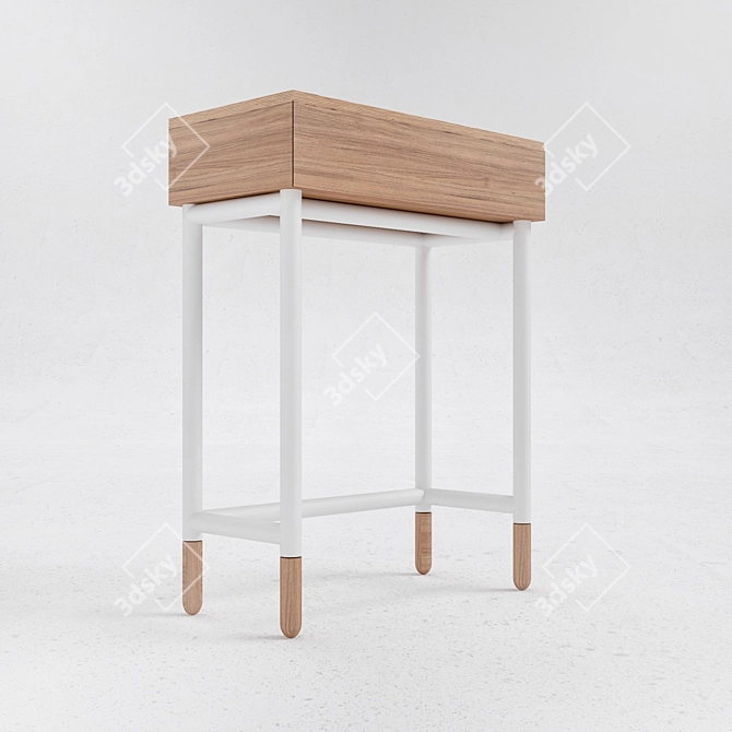 Minimalist Boudoir Table 3D model image 1