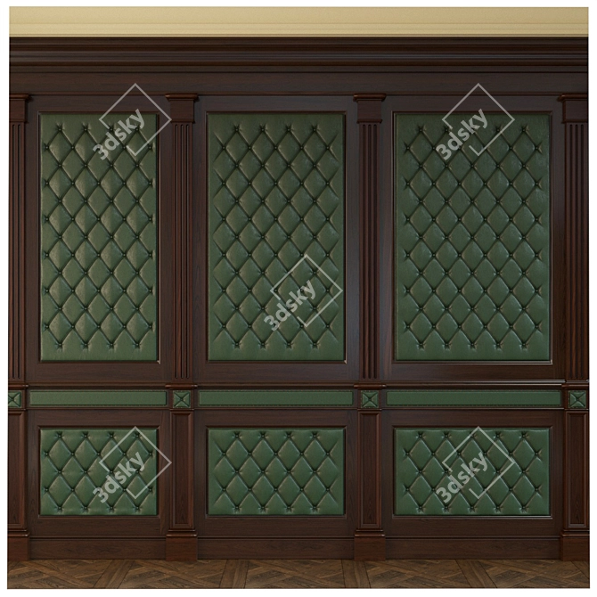 Versatile Wooden Panel Collection 3D model image 1