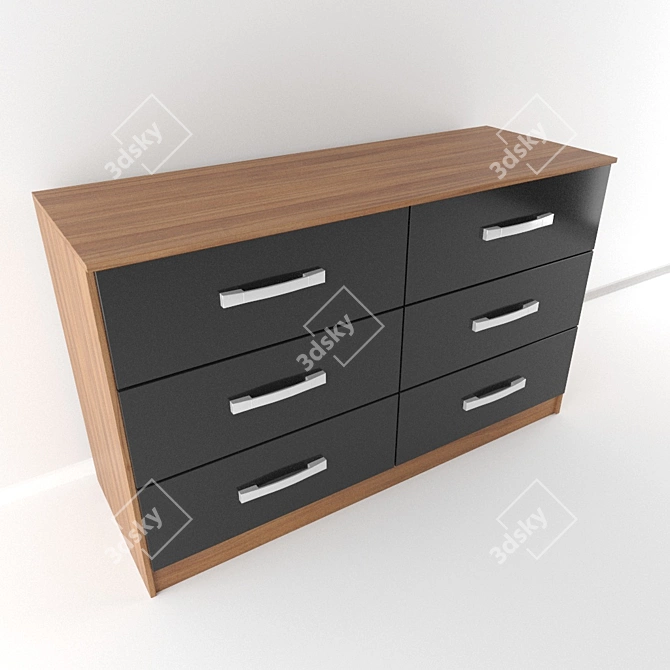 Modern Style Chest 3D model image 1