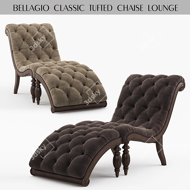 Elegant Bellagio Chaise Lounge 3D model image 1