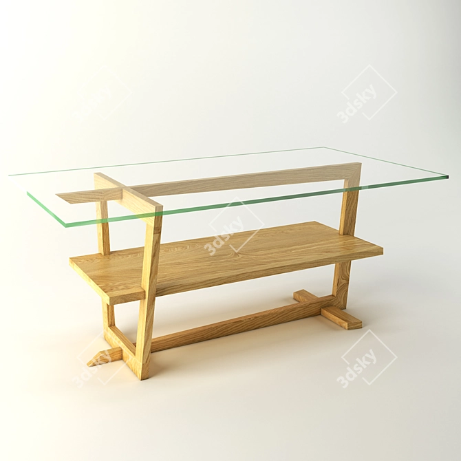 Handcrafted Woodwork Coffee Tables 3D model image 1