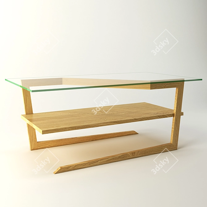 Handcrafted Woodwork Coffee Tables 3D model image 2