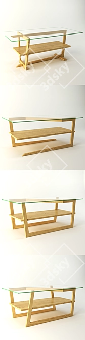 Handcrafted Woodwork Coffee Tables 3D model image 3