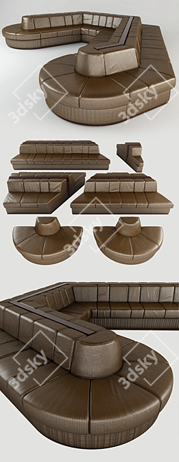 Modular Seating Solution for Cafes 3D model image 3