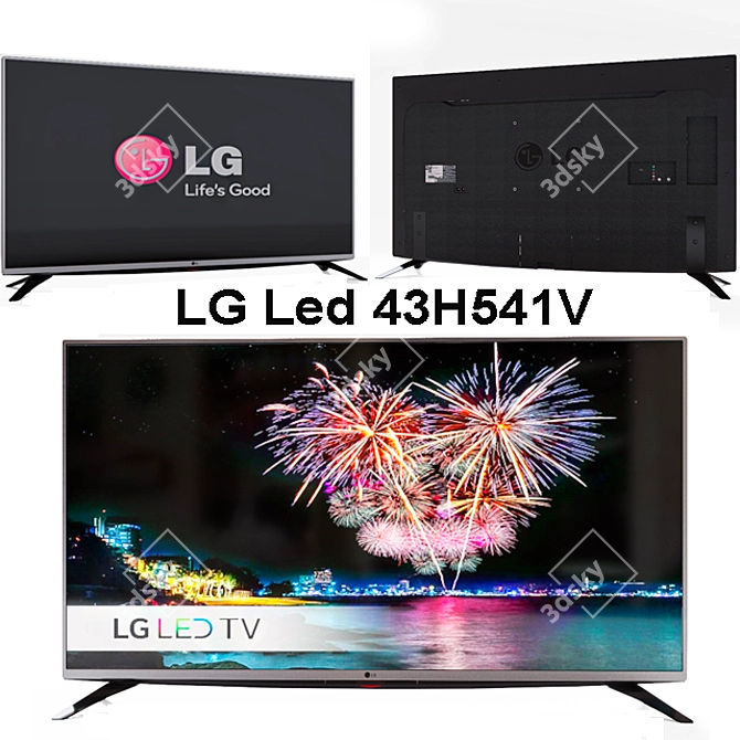 LG 43H541V LED TV: Crisp Display, Immersive Experience 3D model image 1