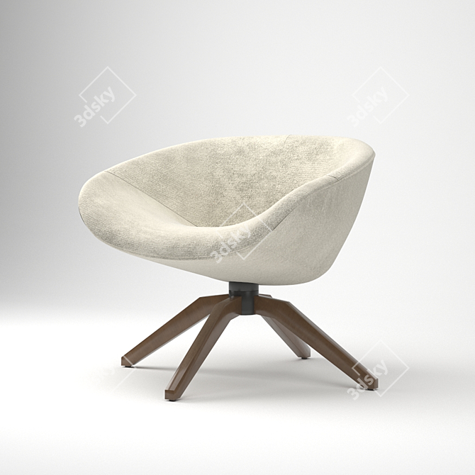 B&B Italia Mart Armchair: Italian Elegance 3D model image 1