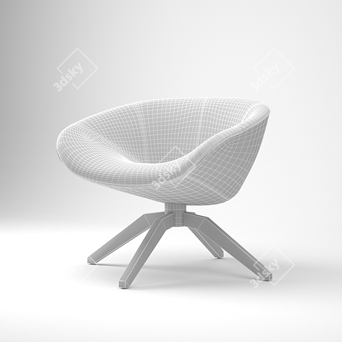 B&B Italia Mart Armchair: Italian Elegance 3D model image 2