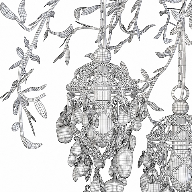 Elegant Venise LVEN5090-CE Chandelier 3D model image 2