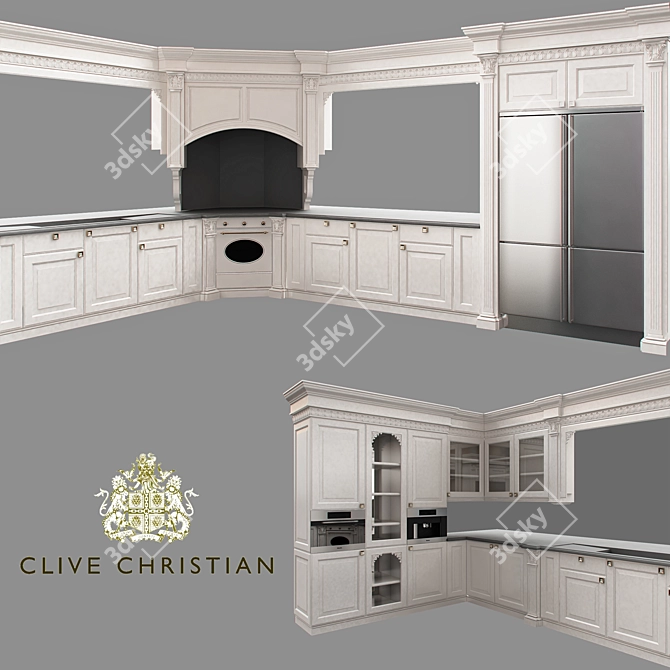 Classic Clive Christian Kitchen 3D model image 1