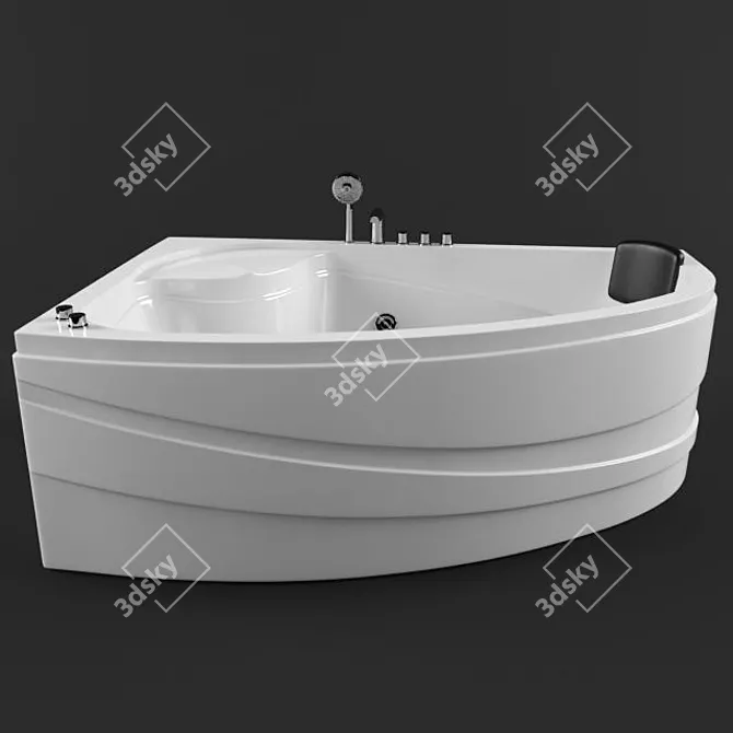 Orans OLS-6057(L) Hydro Massage Bathtub 3D model image 1