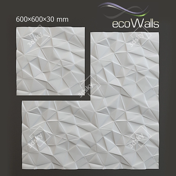 EcoWalls 3D Panel "The Edge 3D model image 1