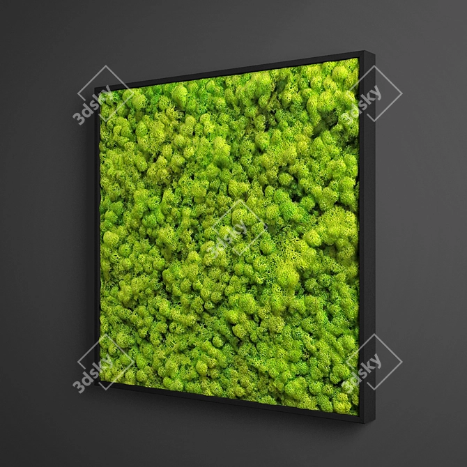 Mossy Panel: Green Square Design 3D model image 5