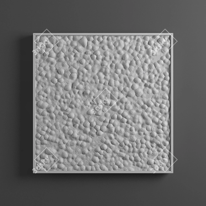 Mossy Panel: Green Square Design 3D model image 6