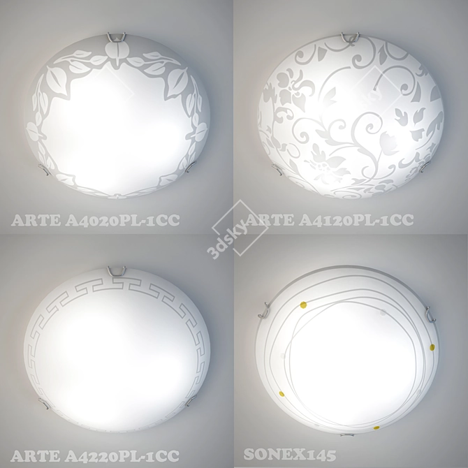 Modern Ceiling Fixtures - ARTE Collection 3D model image 1