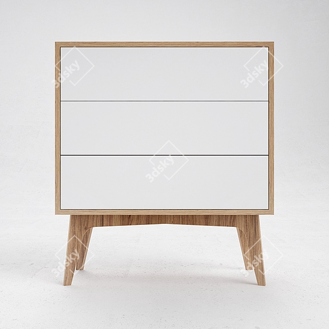 Scandinavian Style Chest of Drawers 3D model image 2