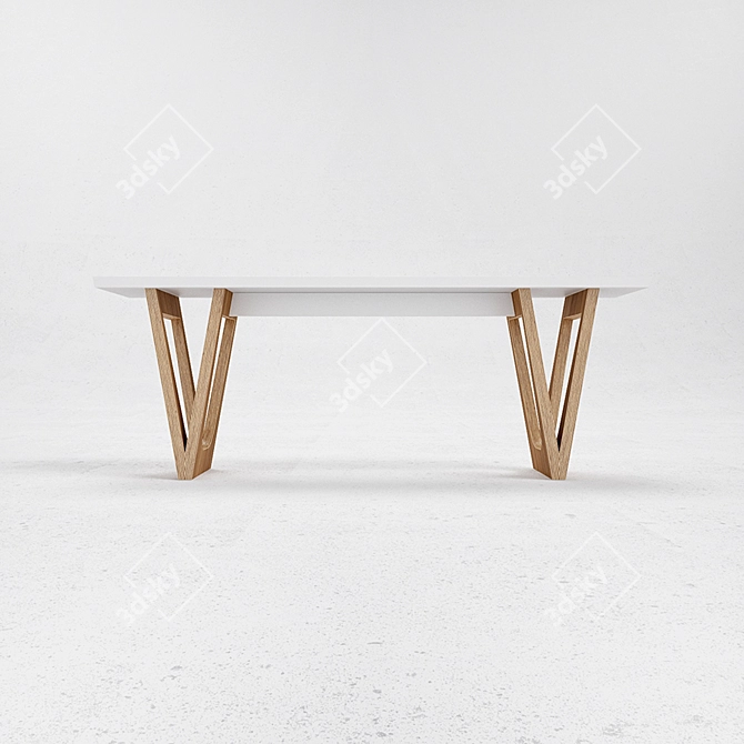 Versatile B2 Bench: Space-Saving, Comfortable 3D model image 3