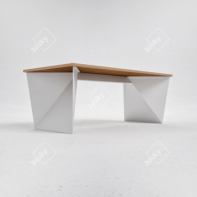 Stylish Q6 Table: Durable Design 3D model image 1