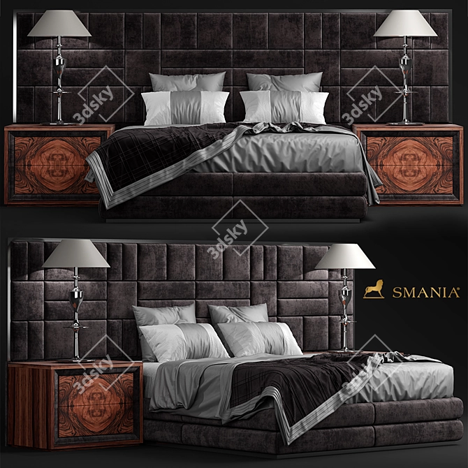 Smania Caesar Train Bed 3D model image 1