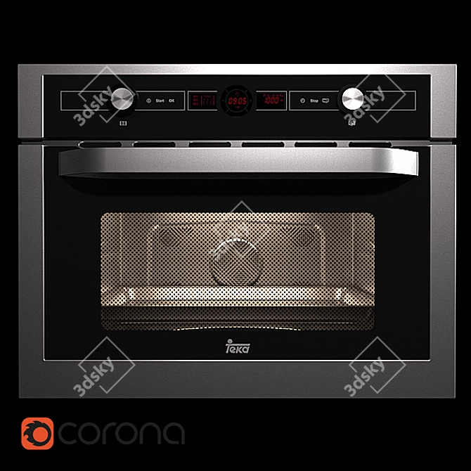 Teka MCL 32 BIS: Built-In Microwave Oven with Convection Features 3D model image 2