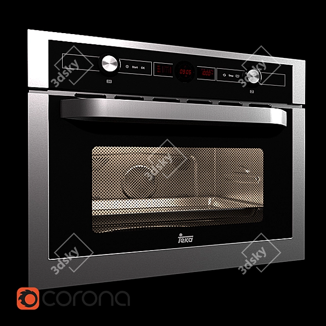 Teka MCL 32 BIS: Built-In Microwave Oven with Convection Features 3D model image 3