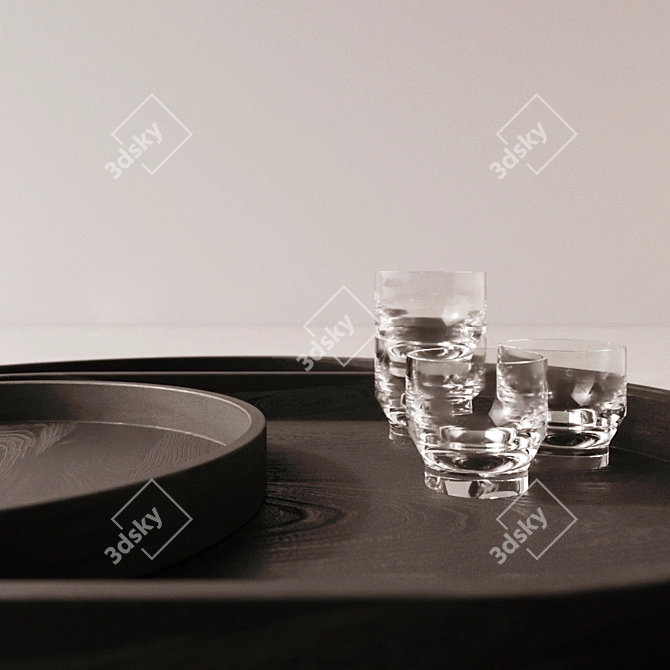 Elegant Shaker Trays by Norm 3D model image 2